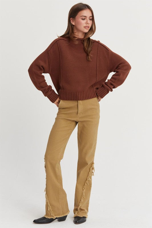 "On Trend" (Chestnut) Sweater