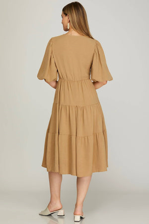 "Keep It Authentic"(taupe) dress