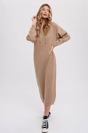 “A Day For A Latte” hooded sweater  dress