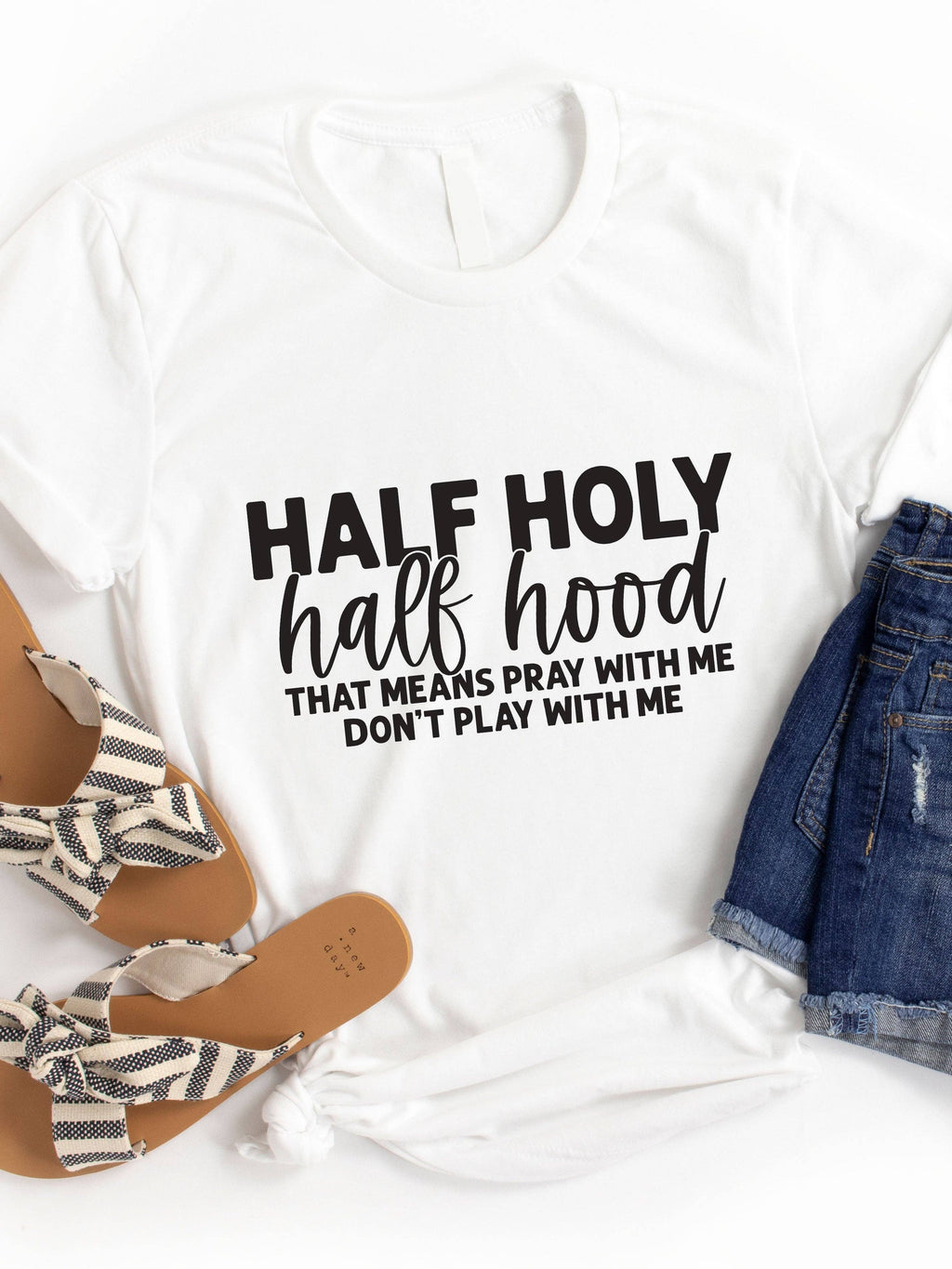 Half Holy Half Hood Graphic Tee