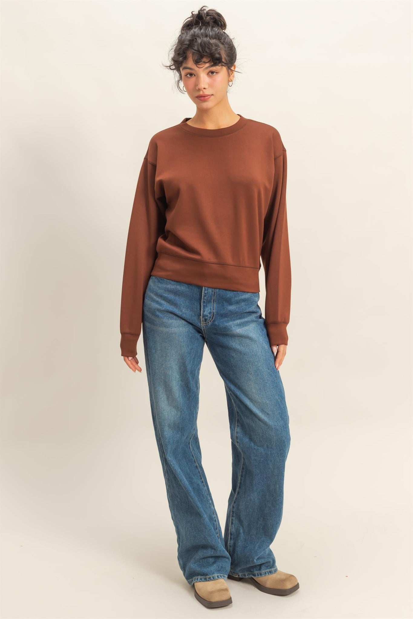 "Snowbound Crew" (coco) sweater