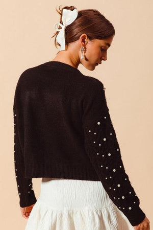 "Bring In The New Year With Pearls" sweater