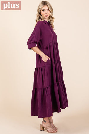 “Fall Come Quickly” (plum) plus dress
