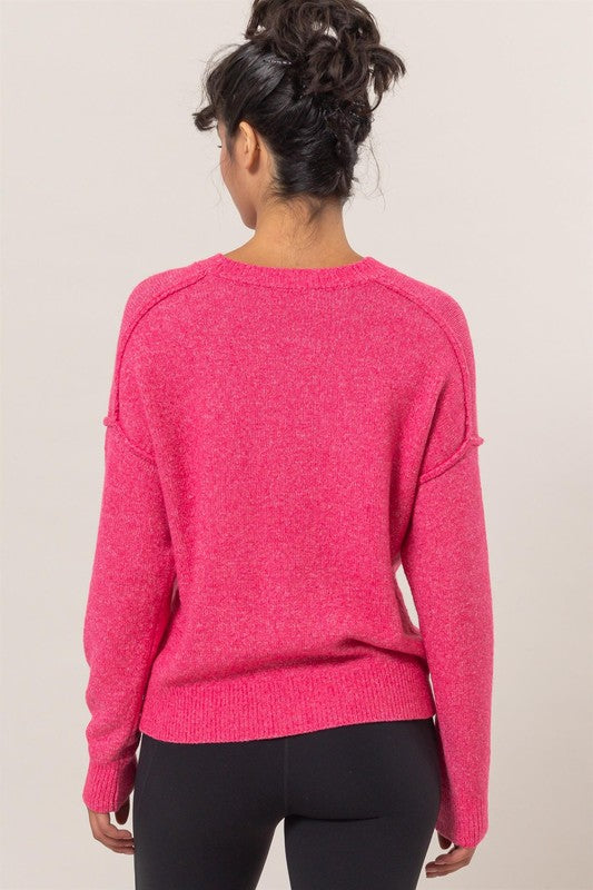 "Statement for the Season" (Raspberry) Sweater