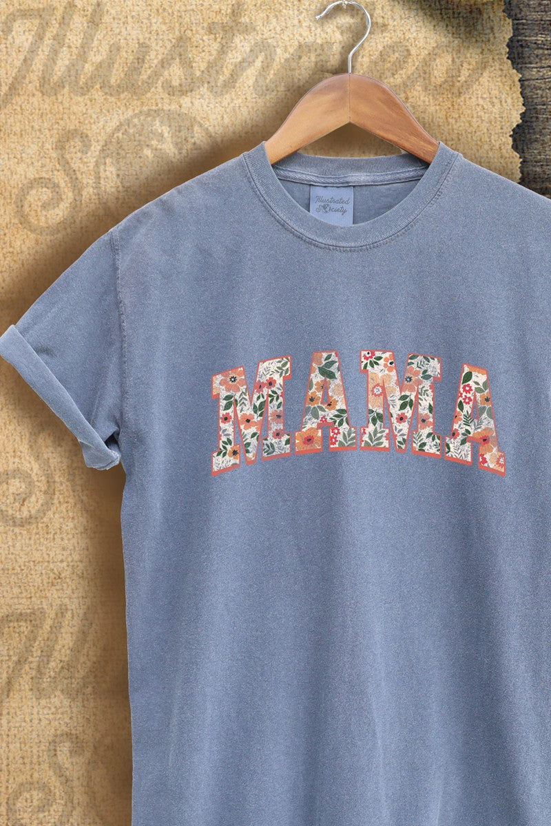 “Flowers for Mama” (blue) mother t-shirt