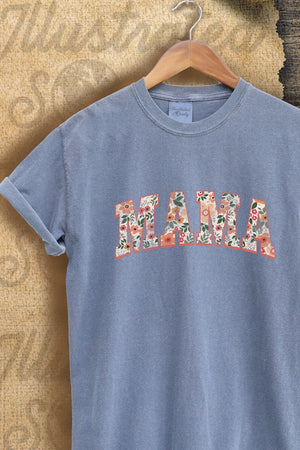 “Flowers for Mama” (blue) mother t-shirt