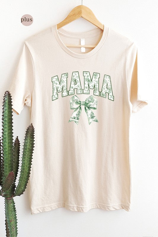"Bow For Mama" (ivory & green)plus t-shirt