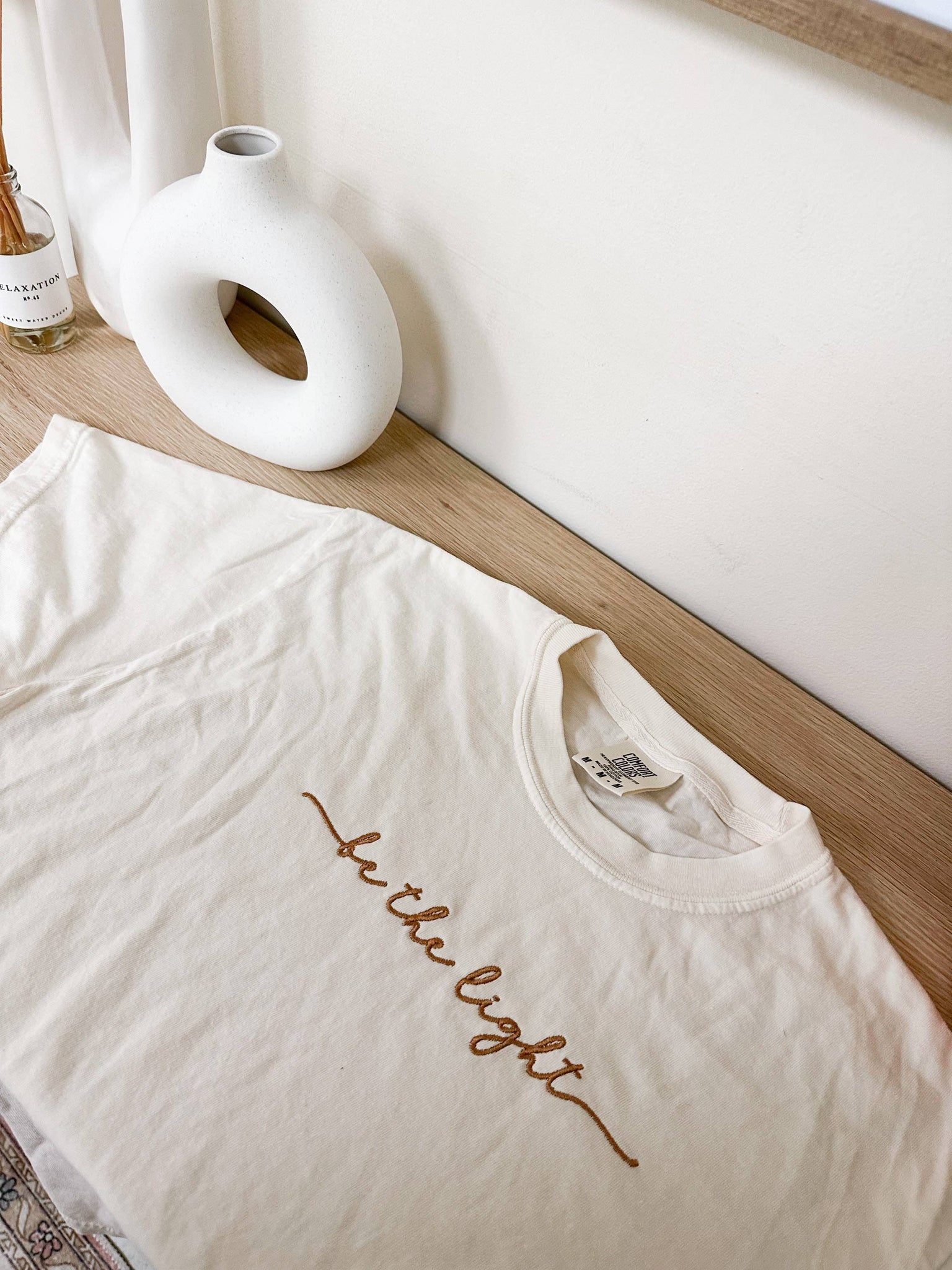 Embroidered Be The Light Tee