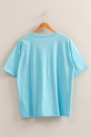 "Lazy Days" (aqua blue)  pocket tee