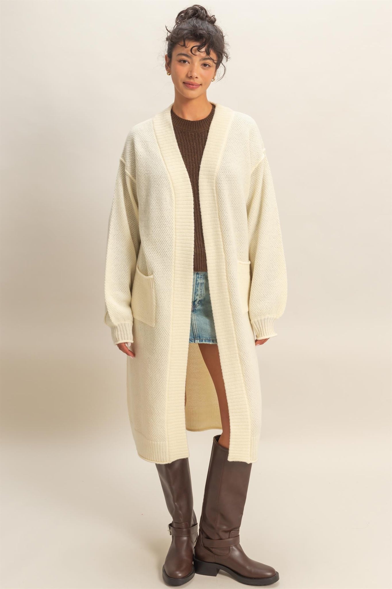 "Winter White Cardigan"sweater