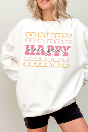 "Happy New Year" (white) sweatshirt