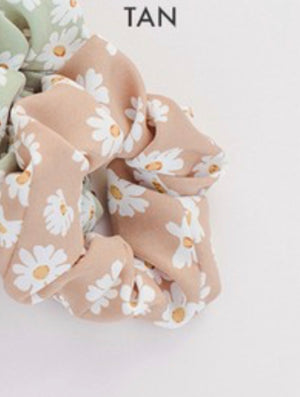 “Neutral Blossoms” hair scrunchie