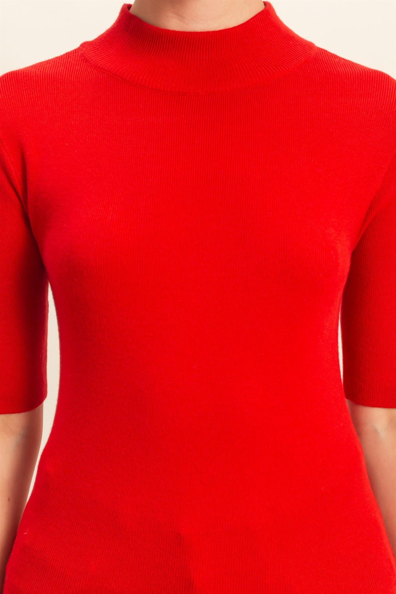 "classy in red" sweater