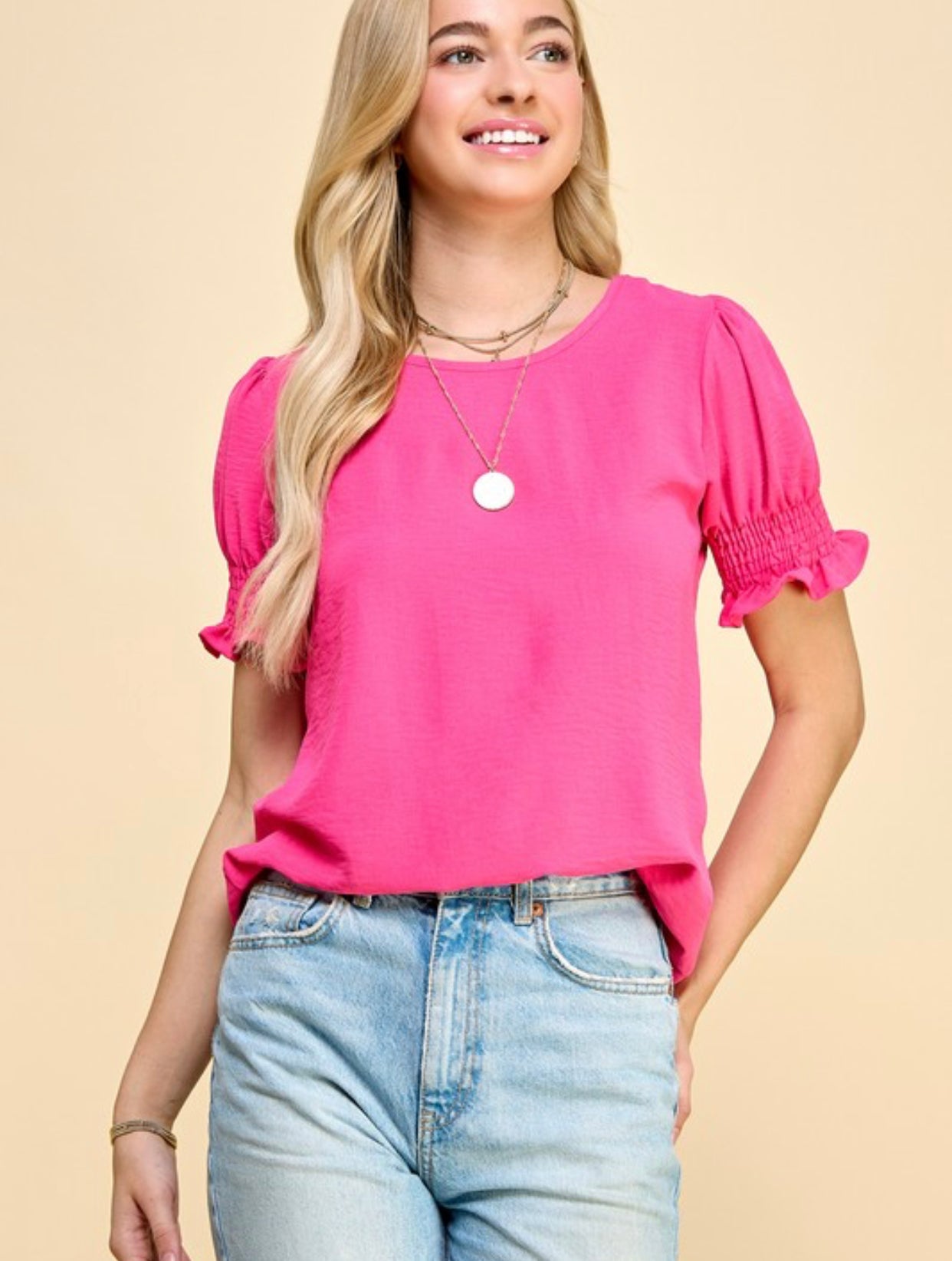 "Miss Know It All" (hot pink) top