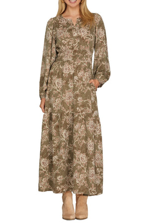 "Maplewood Romance" (olive) dress
