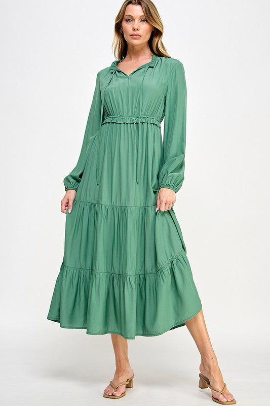 "Quiet Strength" (sea green) dress