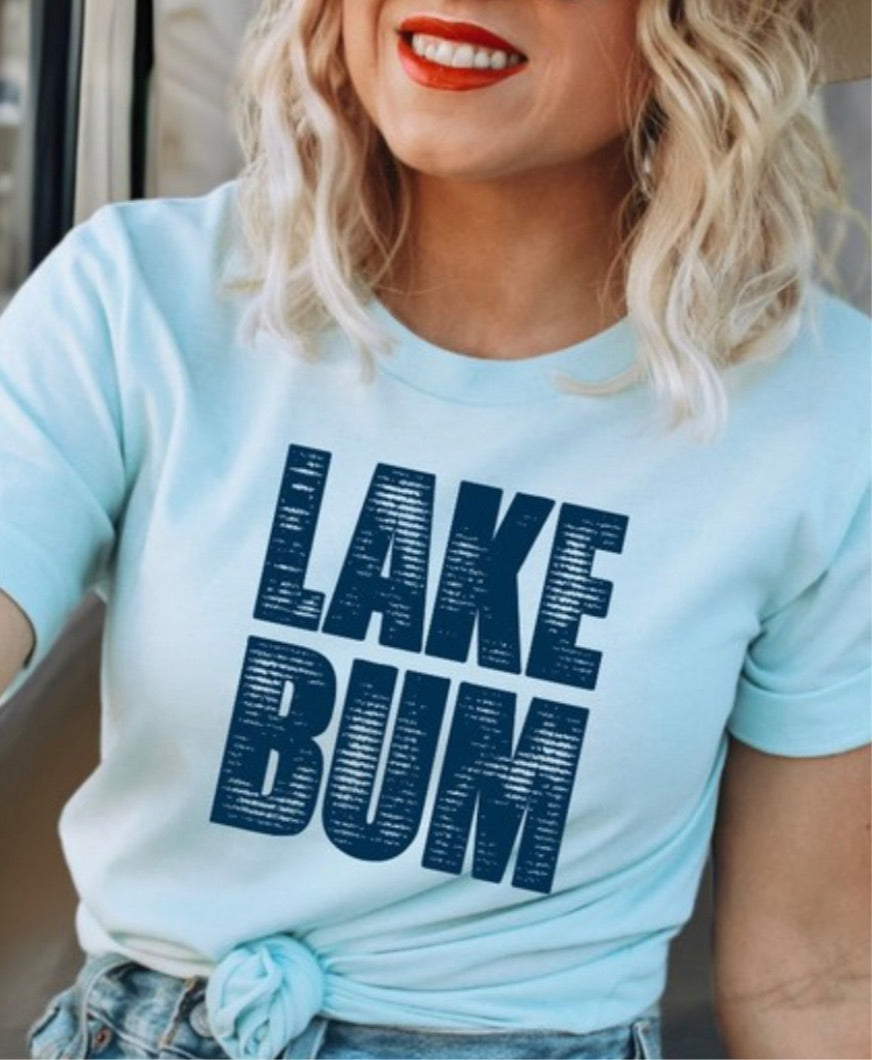 "Lake Bum" (Ice Blue) t-shirt