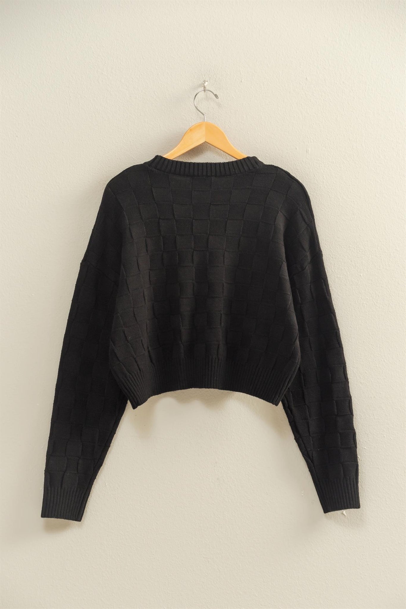 "Warm and Woven Sweater" (black)