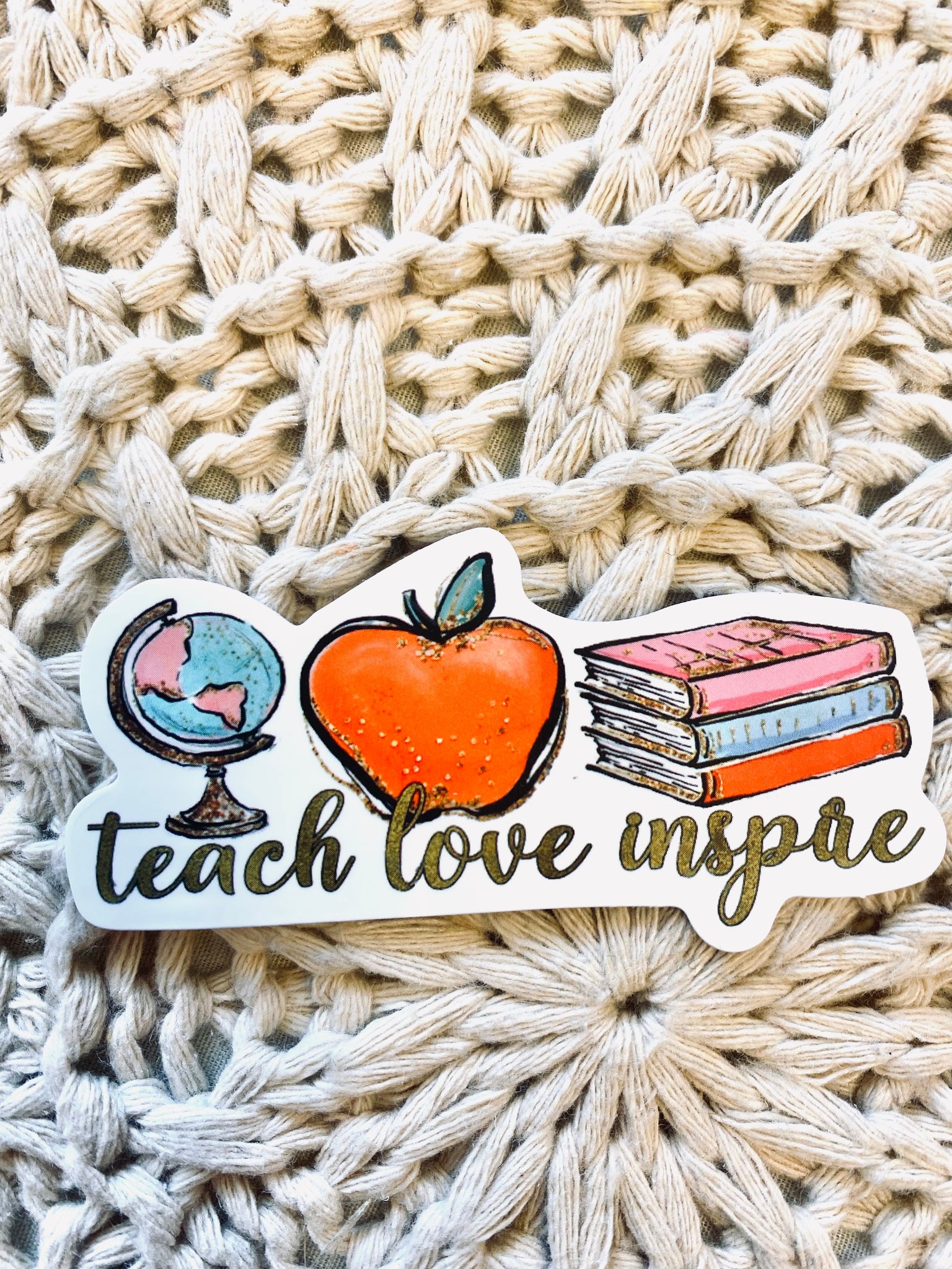 “Teacher” themed stickers