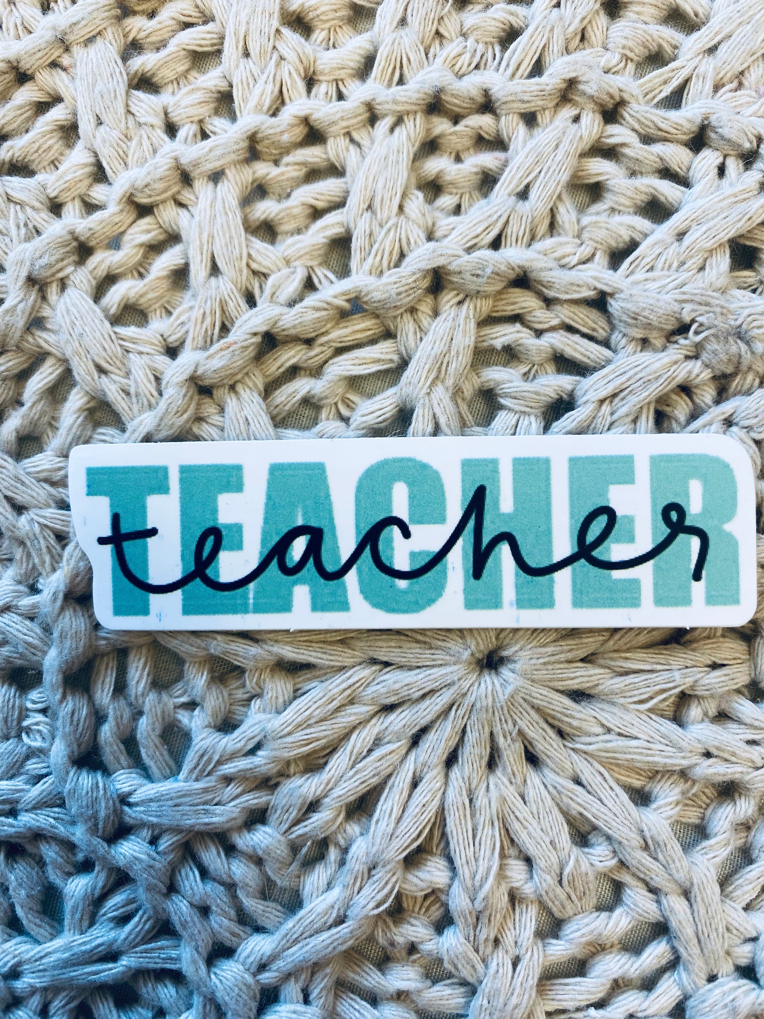 “Teacher” themed stickers