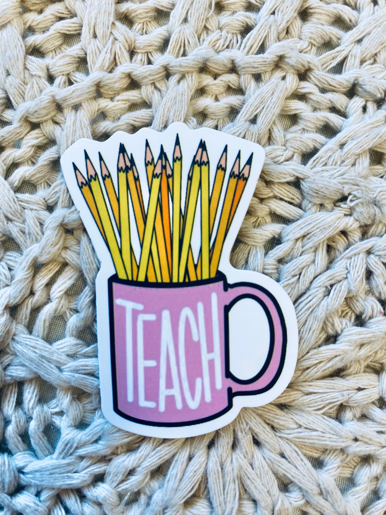 “Teacher” themed stickers