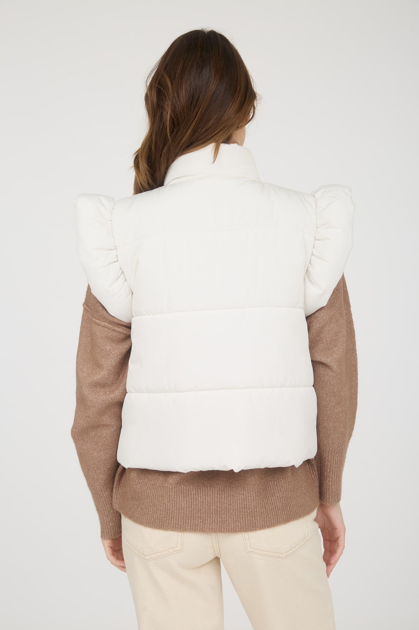 "Cream and Sugar" puffer vest
