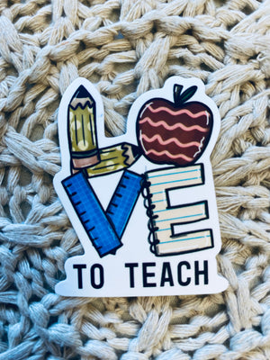 “Teacher” themed stickers