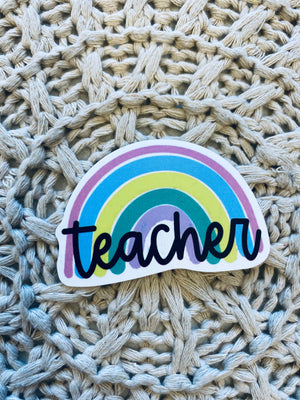 “Teacher” themed stickers