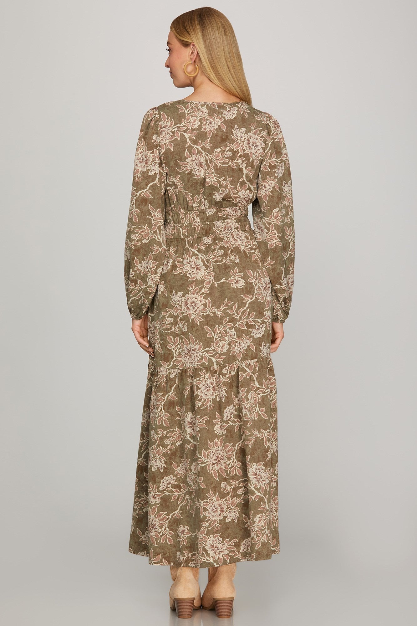 "Maplewood Romance" (olive) dress