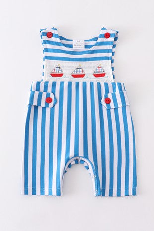 "Watch Me Sail" boy romper