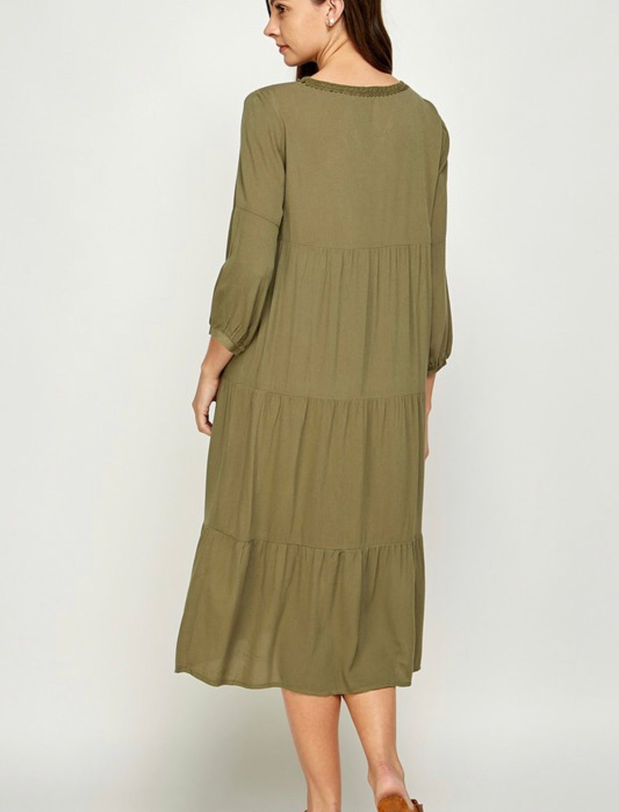 "Vacation Vibes" (olive) dress