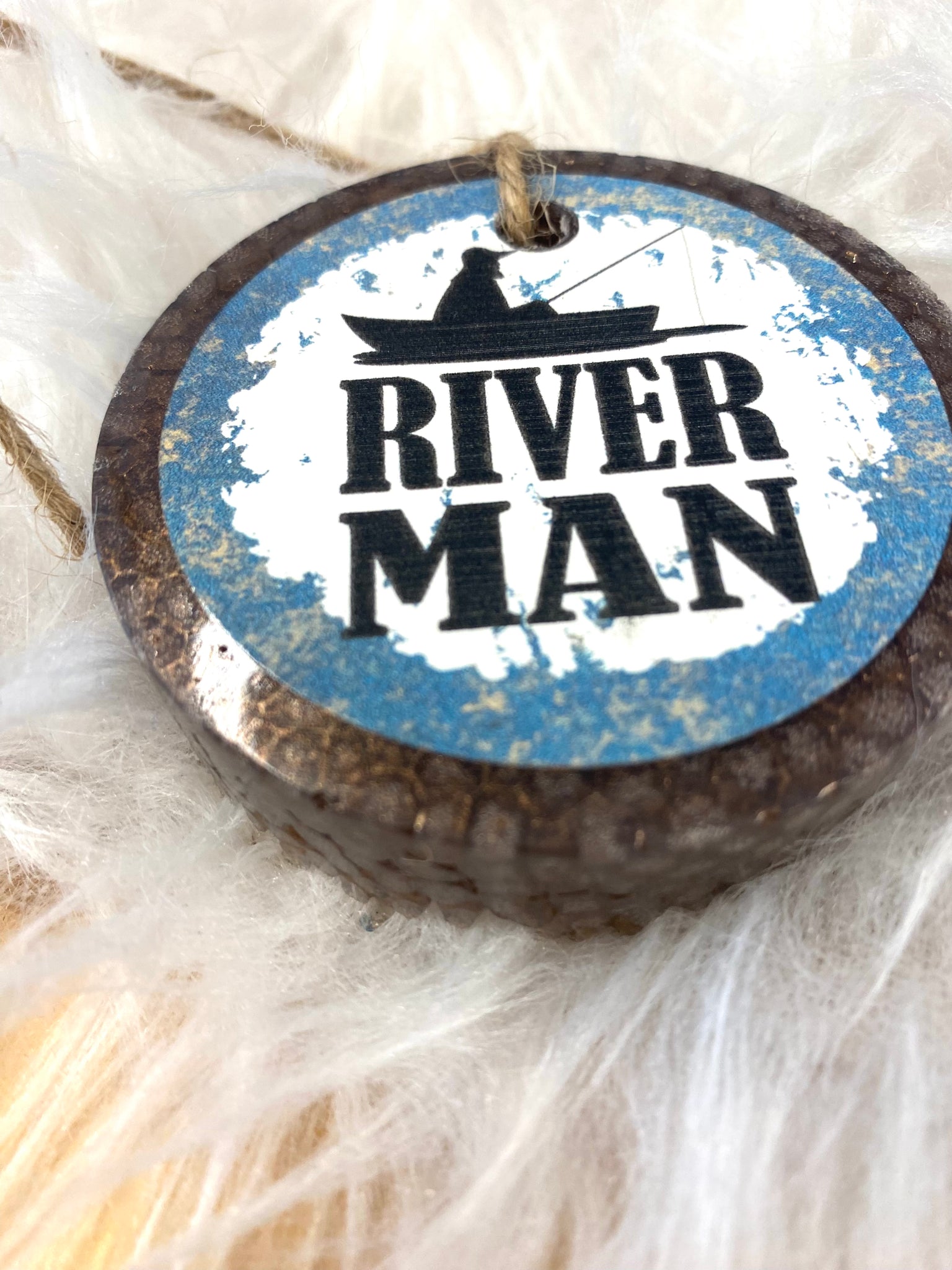 "River Man" (caramel bourbon) car freshie