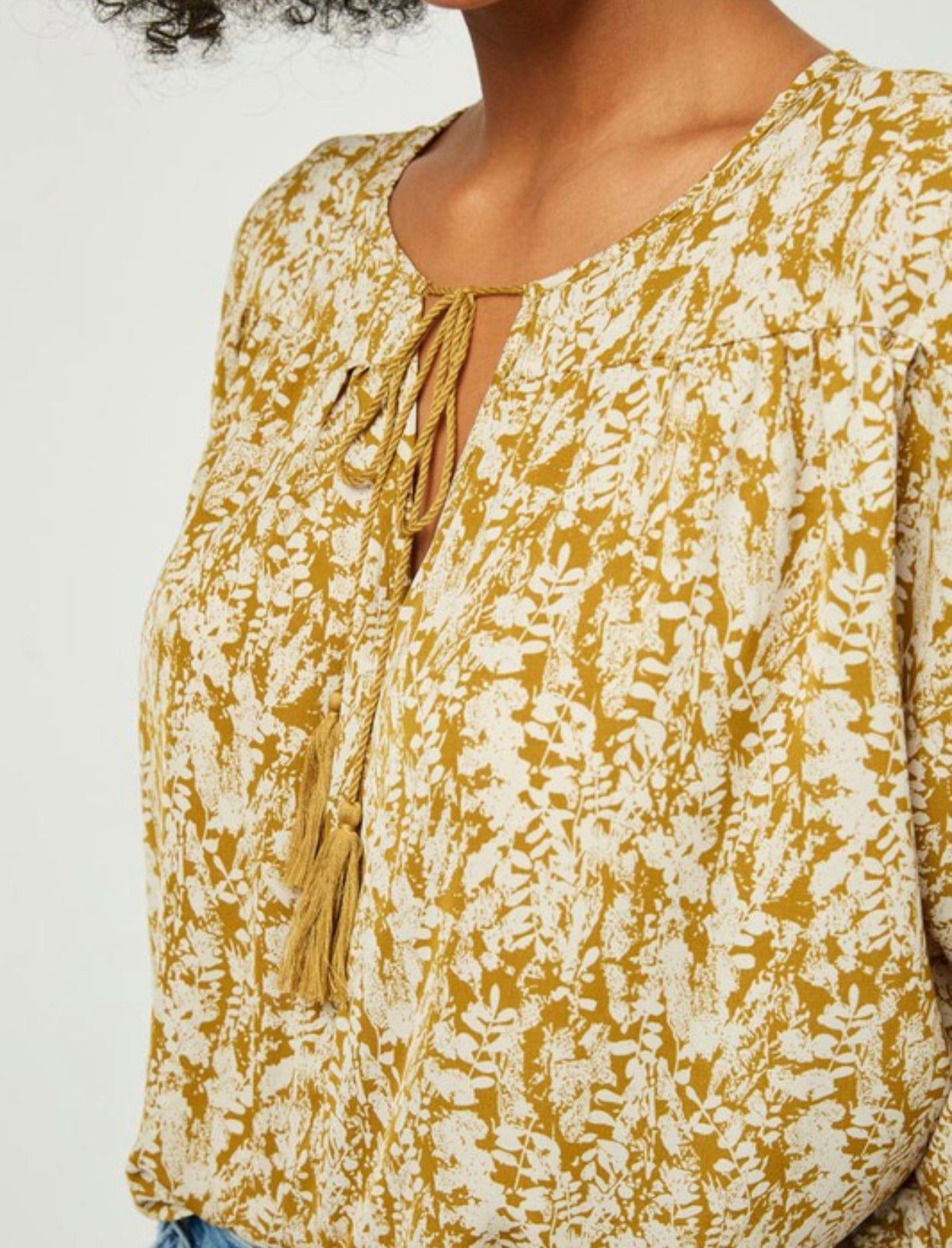 "Authentically Me" (mustard) top