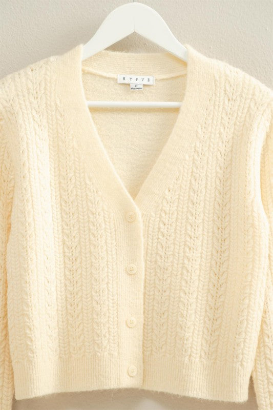 "Short Conversations" (cream) top