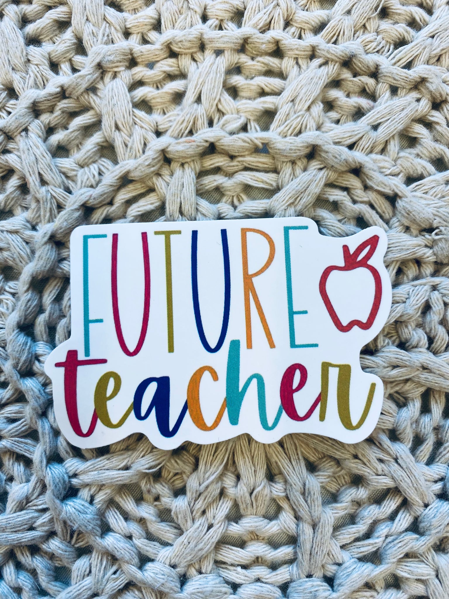 “Teacher” themed stickers