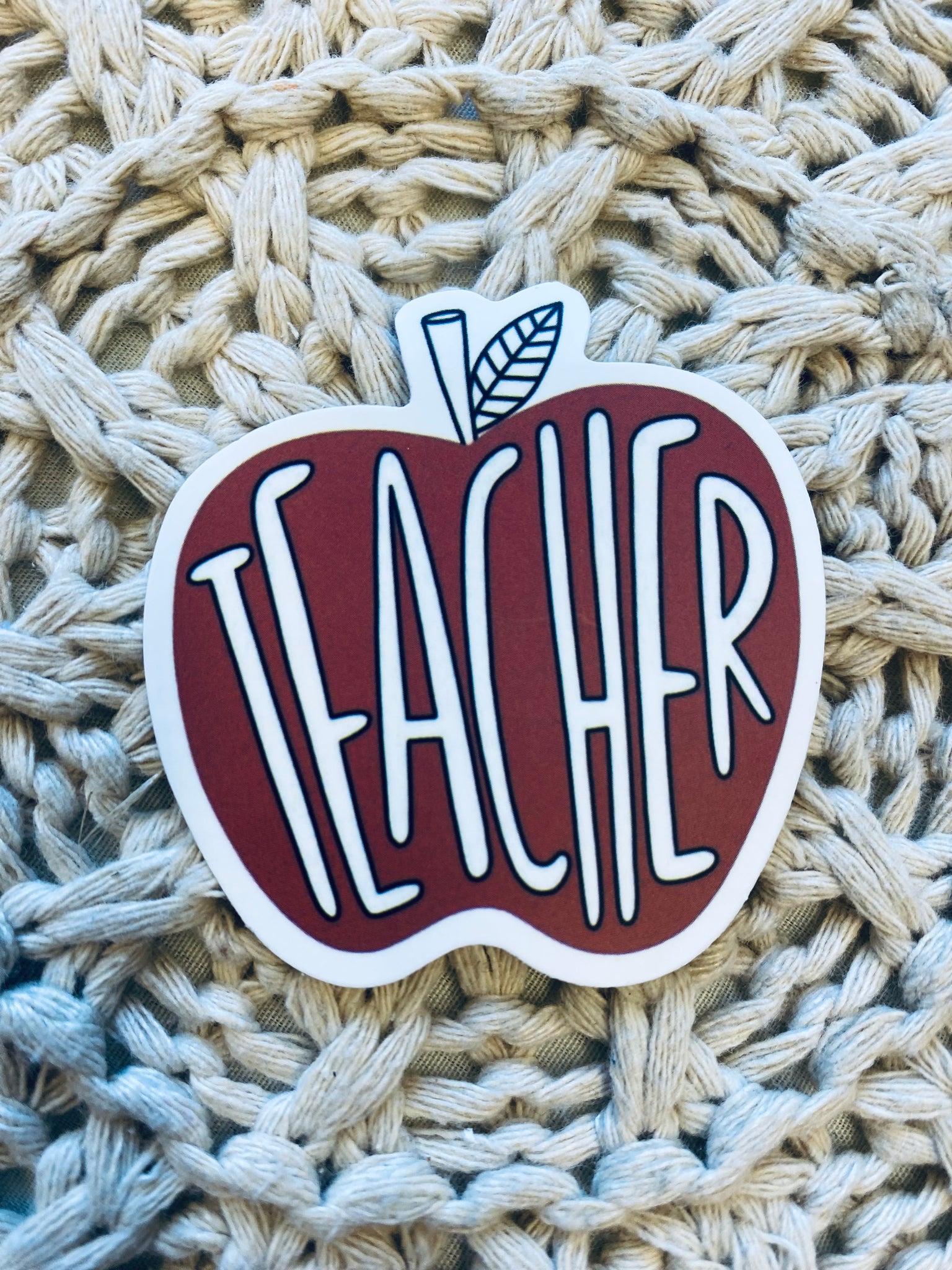 “Teacher” themed stickers