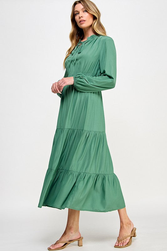"Quiet Strength" (sea green) dress