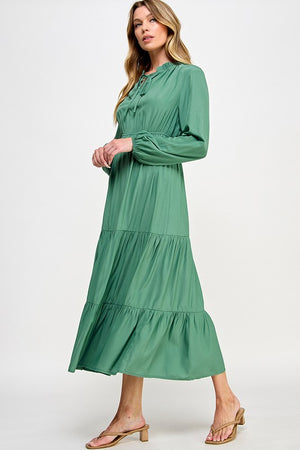 "Quiet Strength" (sea green) dress
