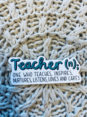 “Teacher” themed stickers