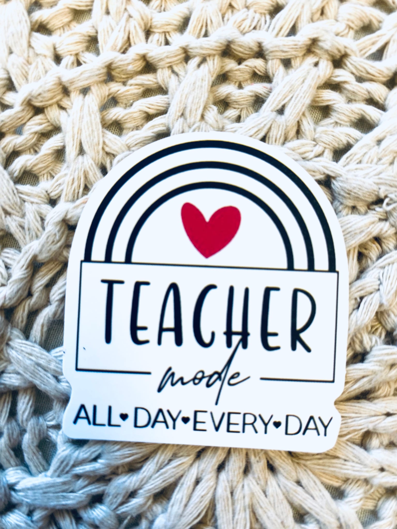 “Teacher” themed stickers