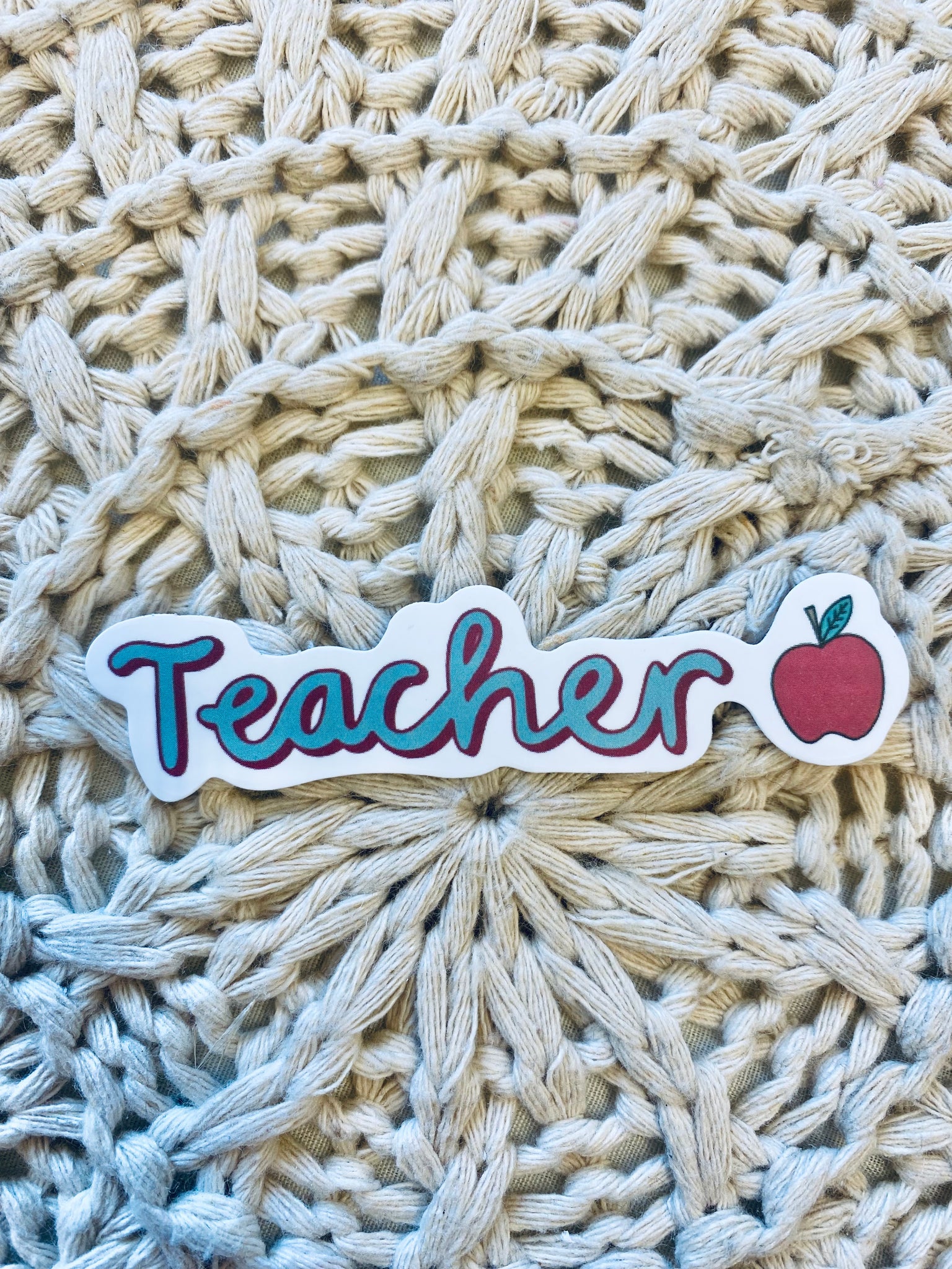 “Teacher” themed stickers