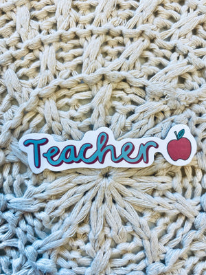 “Teacher” themed stickers