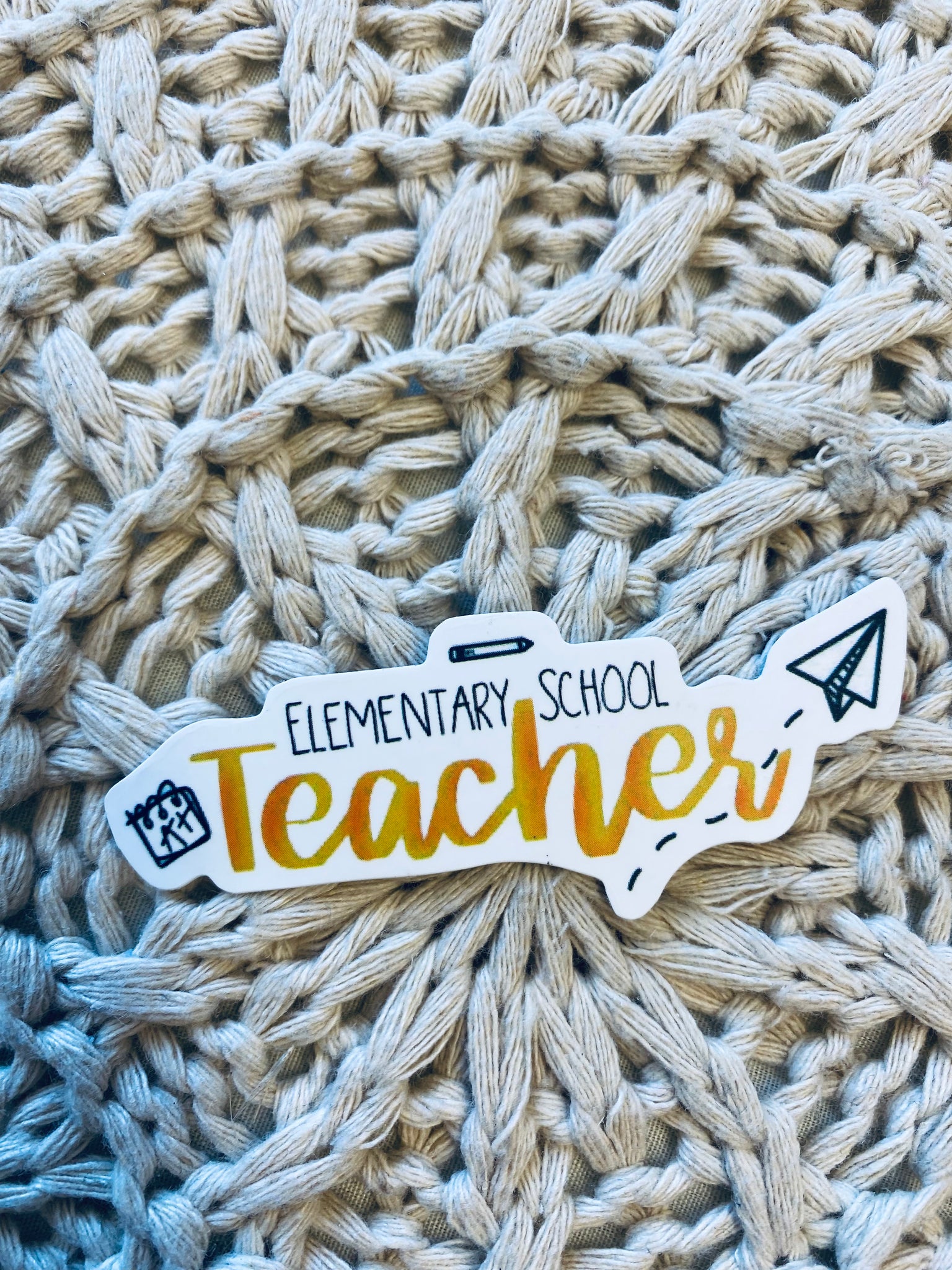 “Teacher” themed stickers