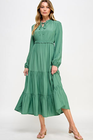 "Quiet Strength" (sea green) dress