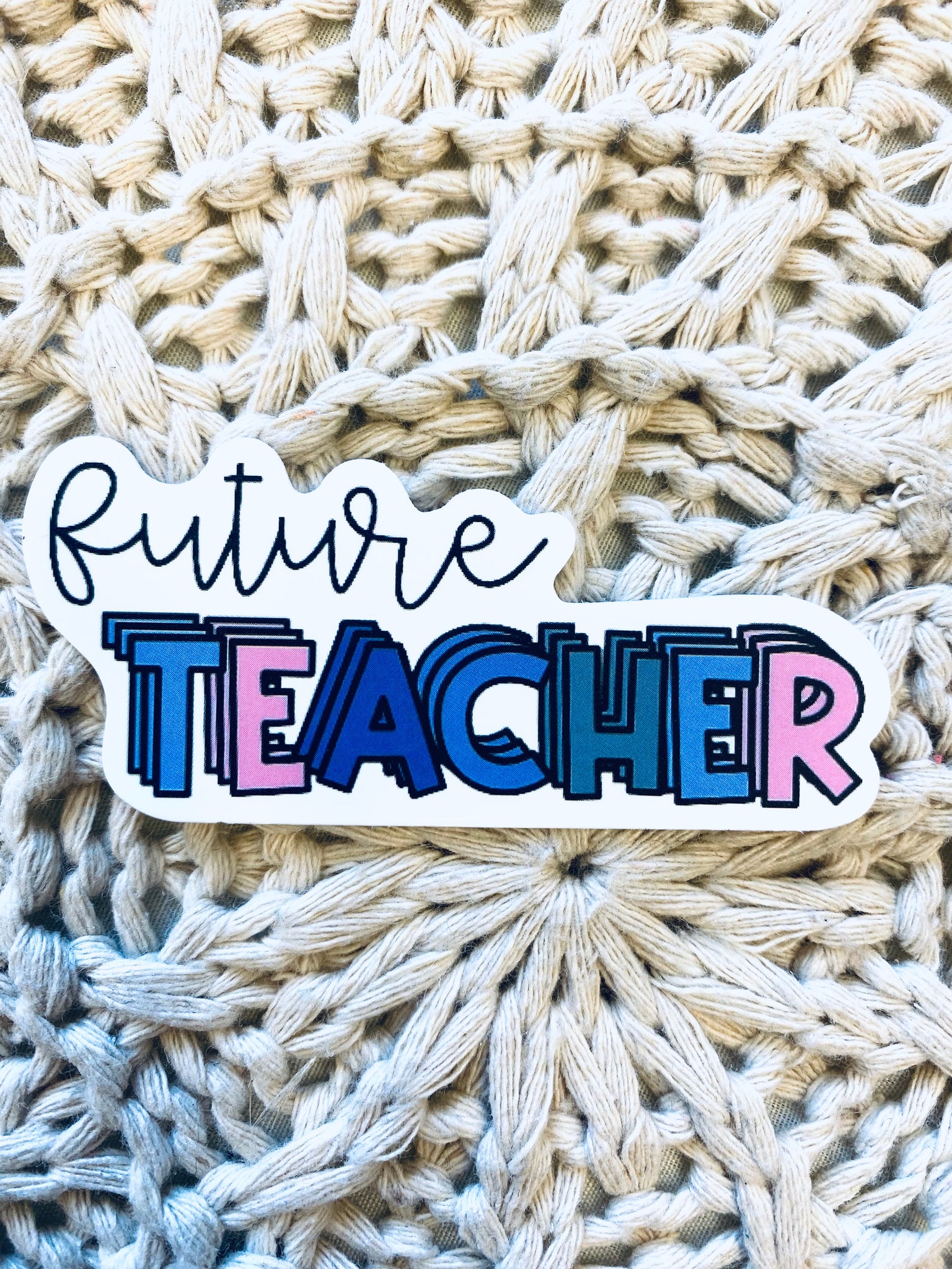 “Teacher” themed stickers