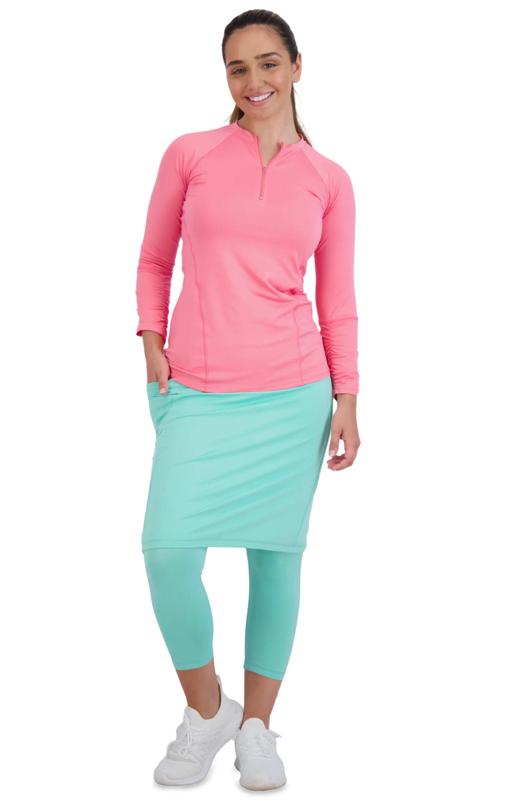 Snoga Athletics Basic Pocket Fitness Skirt w/Cropped Leggings