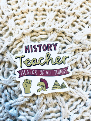 “Teacher” themed stickers