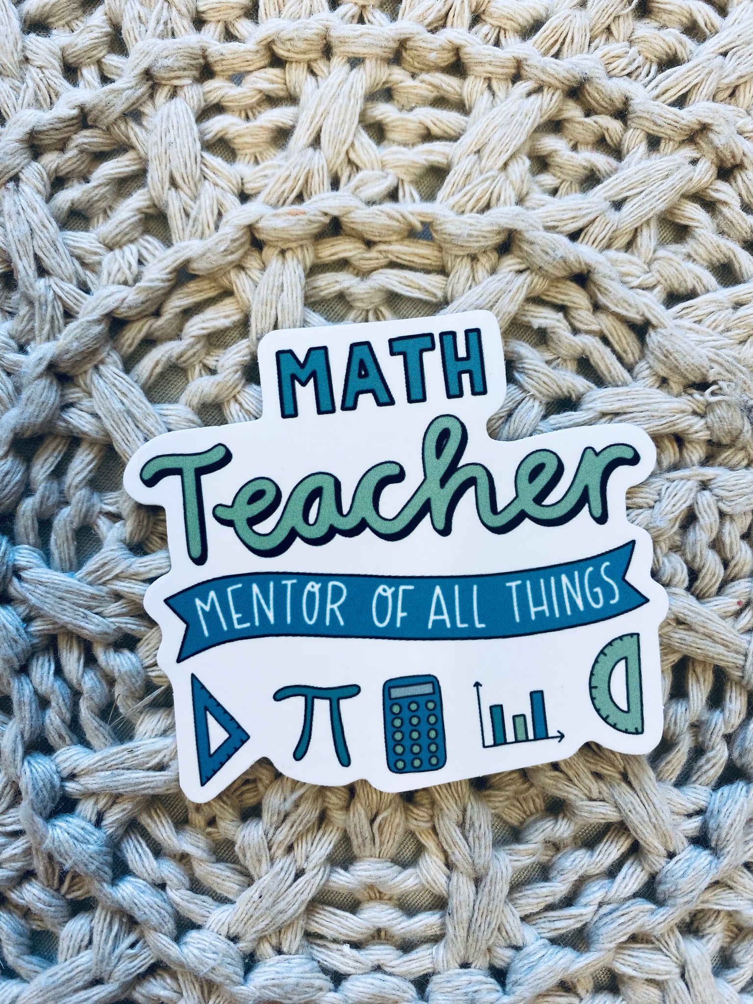 “Teacher” themed stickers