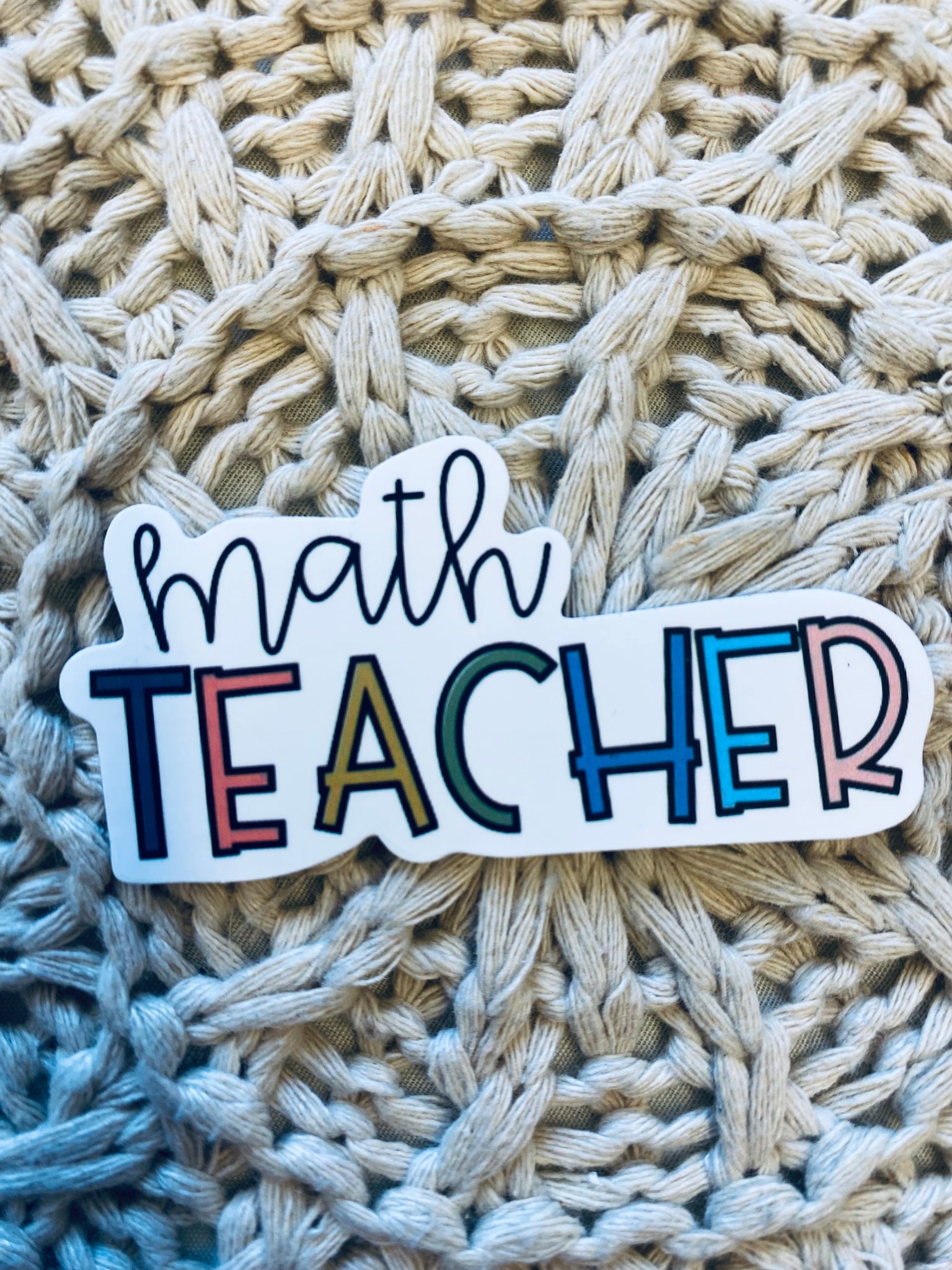 “Teacher” themed stickers