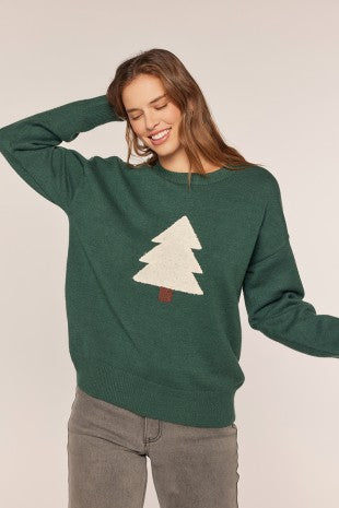 "Tree Farm Babe" sweater